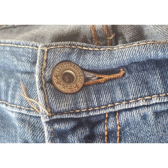 Levis 515 Boot Cut Jeans Womens Blue Denim size 14 34x30 Mid Rise Med Wash - Picture 4 of 11